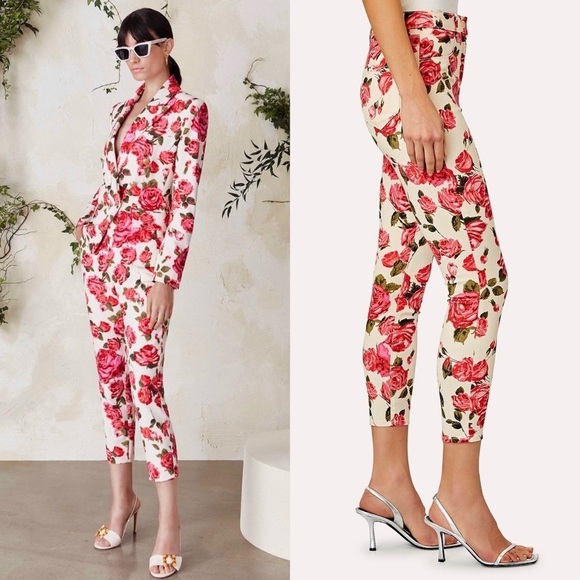 Banana Crepe French Rose Straight Fit Flap Pocket Trouser